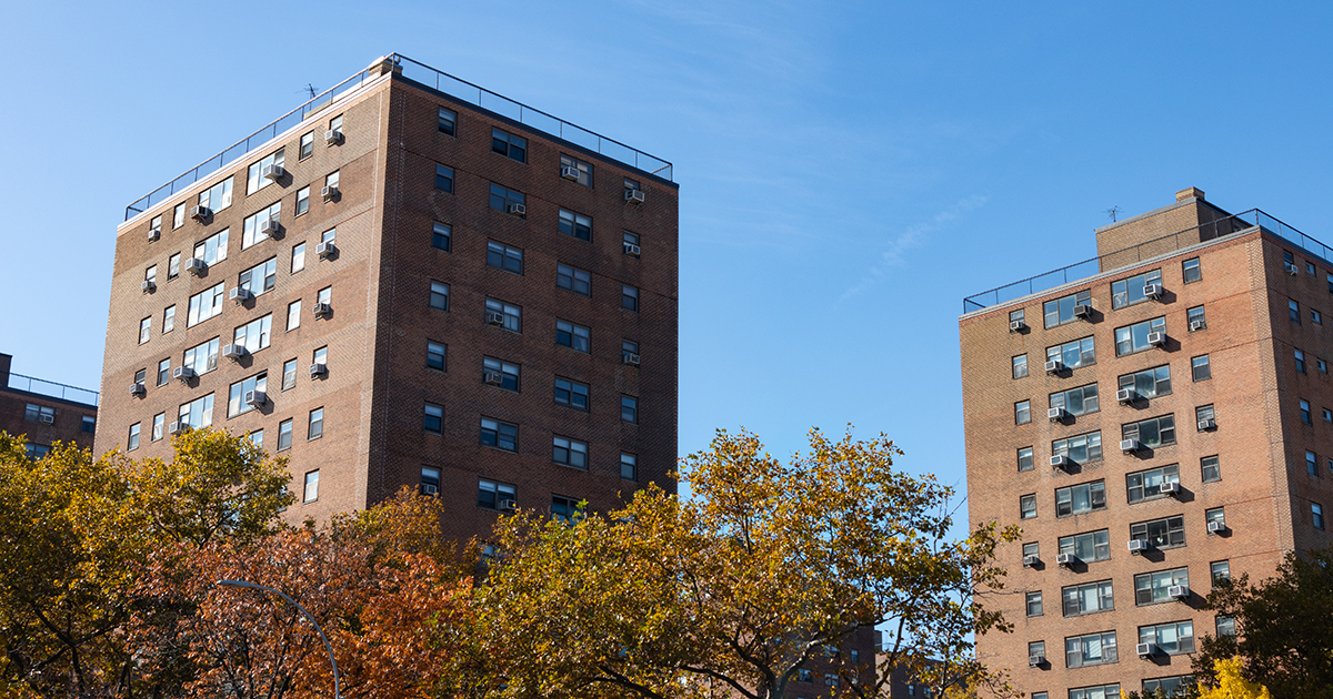 two public housing buildings