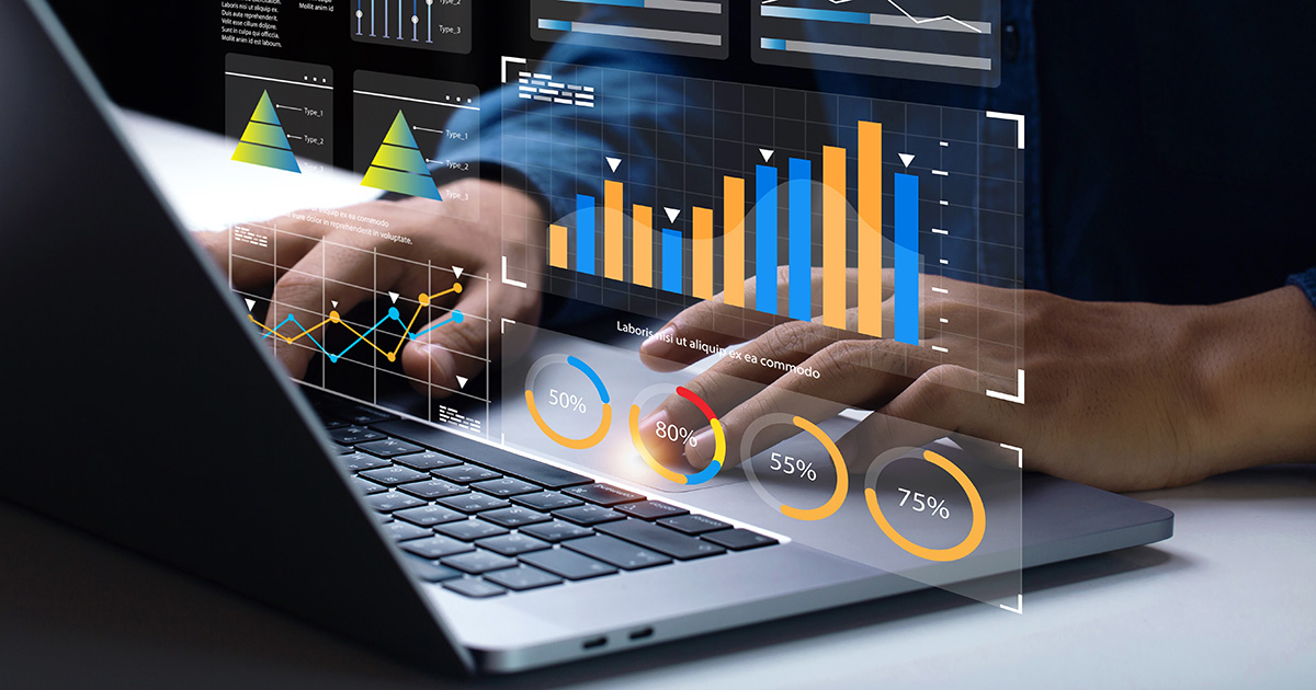 computer with data analysis 