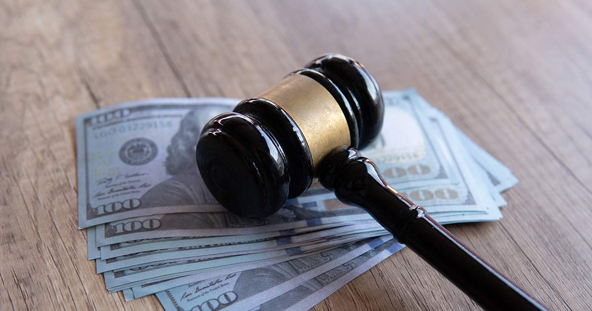 image of gavel and money